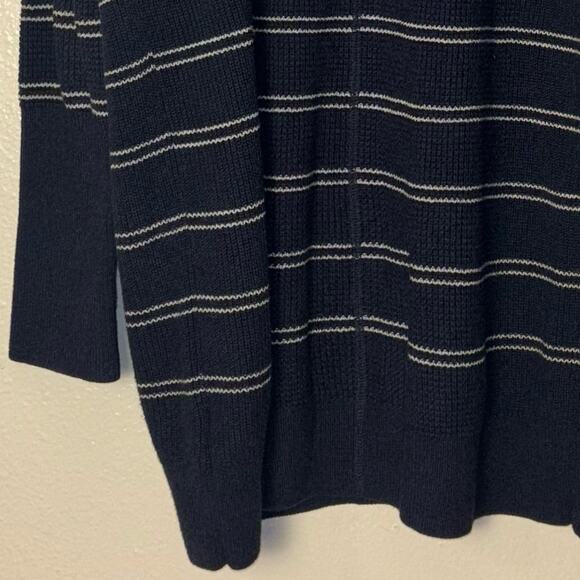 PrAna Milani Dress Nautical Stripe Waffle Knit Funnel Neck Blue Women's Small - Picture 16 of 16